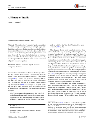 Dennett - A History of Qualia.pdf
